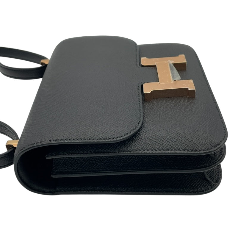 エルメス HERMES コンスタンス3ミニ W刻 ブラック PG金具 エプソン レディース ショルダーバッグ