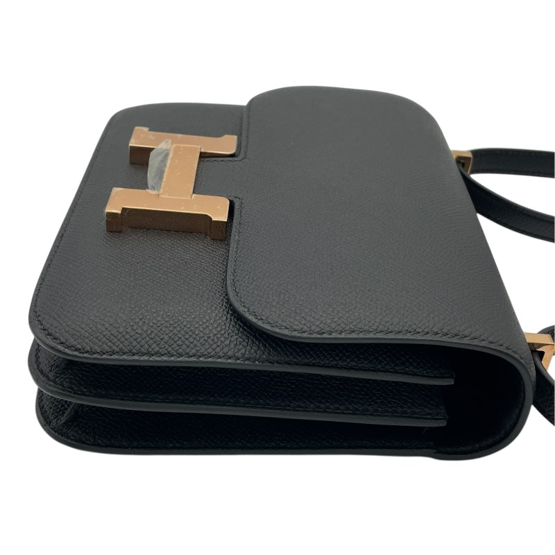 エルメス HERMES コンスタンス3ミニ W刻 ブラック PG金具 エプソン レディース ショルダーバッグ