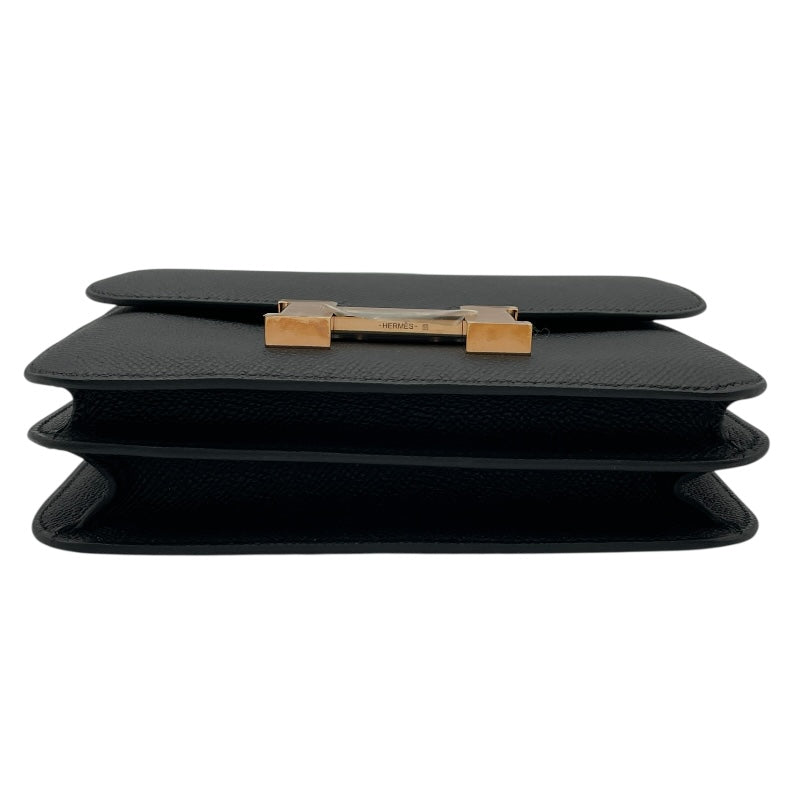 エルメス HERMES コンスタンス3ミニ W刻 ブラック PG金具 エプソン レディース ショルダーバッグ