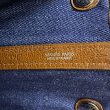 エルメス HERMES ガーデンパーティPM □L刻 ブルーインディゴ×マロン トワルデニムカヌレ ユニセックス トートバッグ