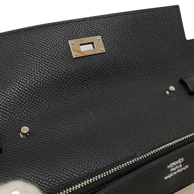 エルメス HERMES ケリートゥーゴー W刻 ブラック シルバー金具 エプソン レディース ショルダーバッグ クラッチバッグ