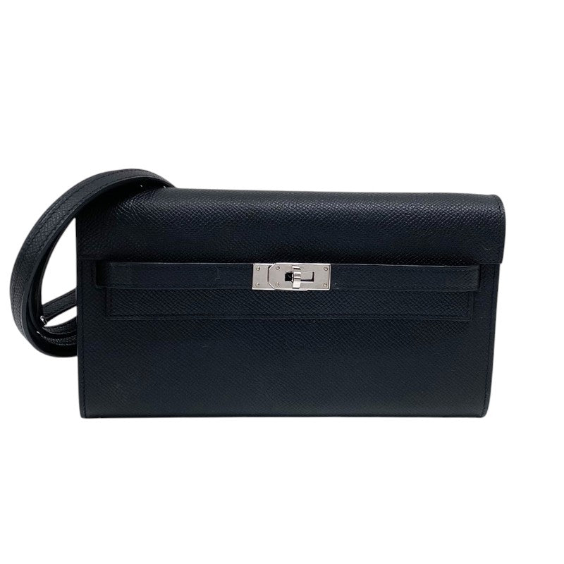 エルメス HERMES ケリートゥーゴー W刻 ブラック シルバー金具 エプソン レディース ショルダーバッグ クラッチバッグ