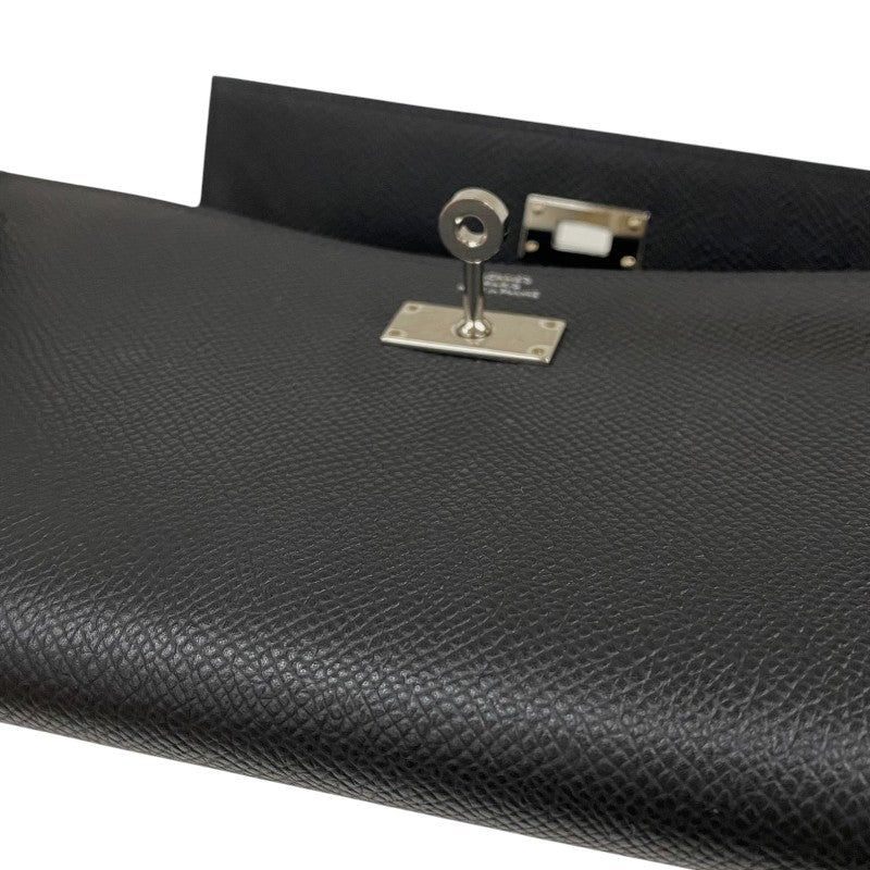 エルメス HERMES ケリートゥーゴー W刻 ブラック シルバー金具 エプソン レディース ショルダーバッグ クラッチバッグ