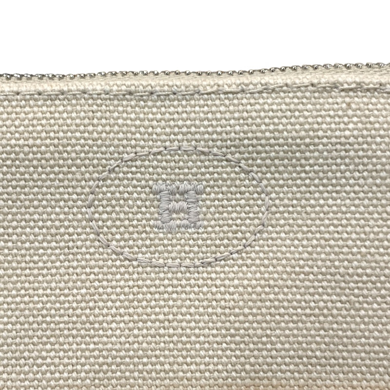 エルメス HERMES ボリードポーチ15 ベージュ トワル レディース ポーチ
