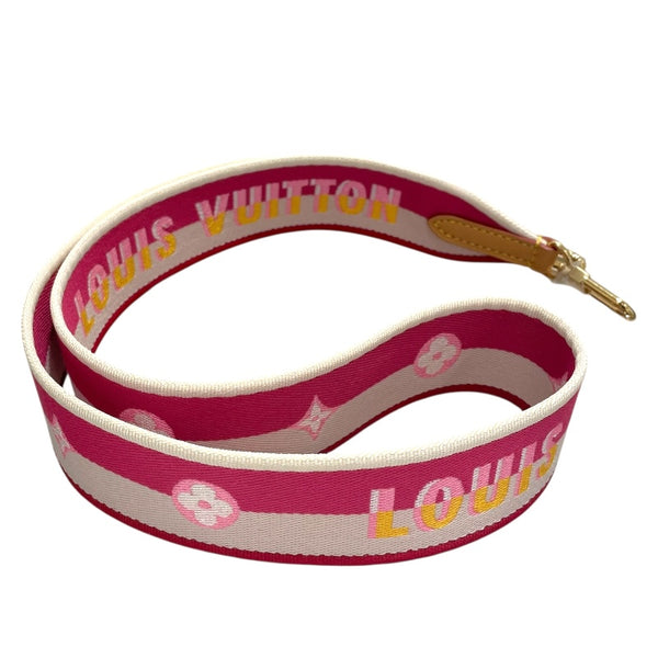 ルイ・ヴィトン LOUIS VUITTON ショルダーストラップ ピンク キャンバス GD金具 レディース ショルダーストラップ