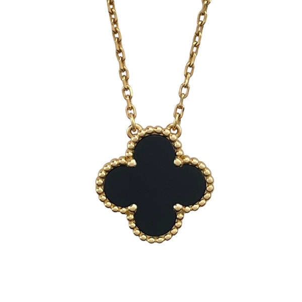 ヴァンクリーフ＆アーペル Van Cleef & Arpels ヴィンテージアルハンブラネックレス ゴールド Au750 オニキス ジュエリー