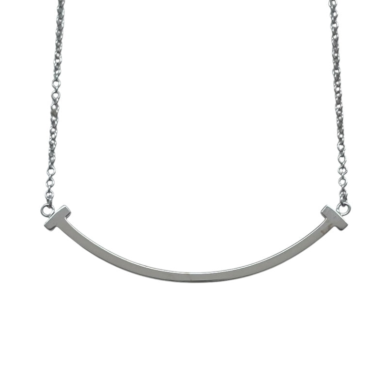 ティファニー TIFFANY＆CO Tスマイルネックレススモール ホワイトゴールド Au750 ジュエリー