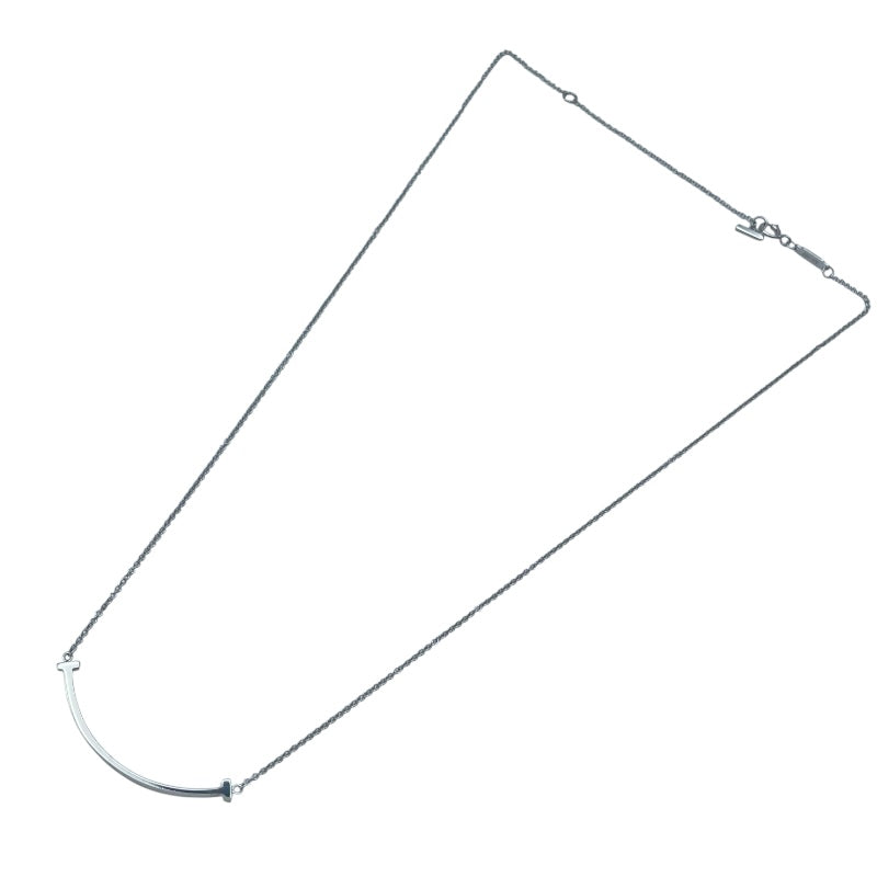 ティファニー TIFFANY＆CO Tスマイルネックレススモール ホワイトゴールド Au750 ジュエリー