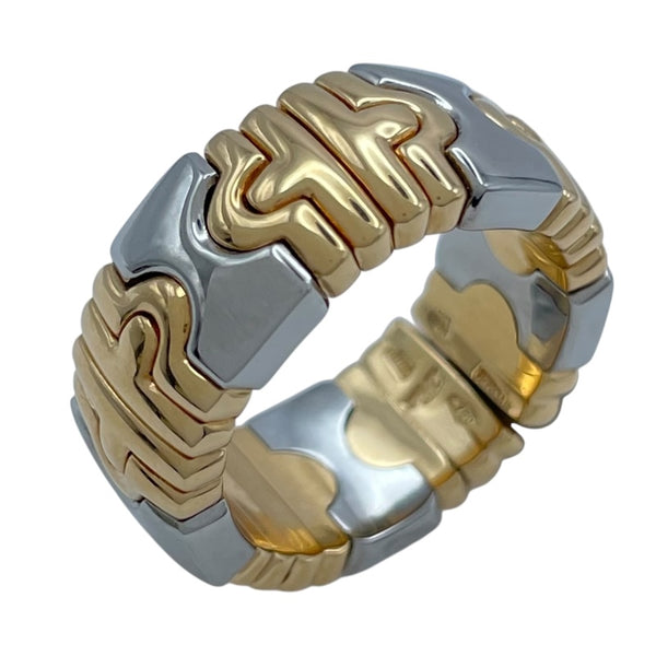 ブルガリ BVLGARI パレンテシリング ゴールドxステンレススチール K18SS ジュエリー