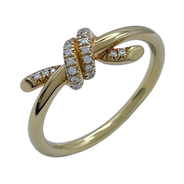 ティファニー TIFFANY＆CO ノットダイヤリング ゴールド Au750 ジュエリー