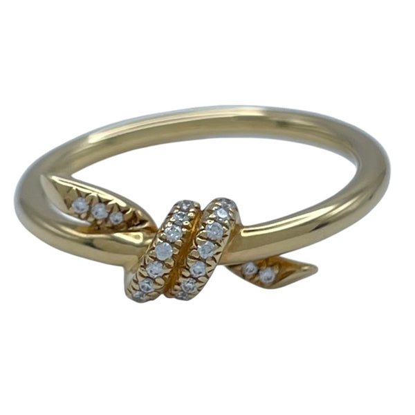 ティファニー TIFFANY＆CO ノットダイヤリング ゴールド Au750 ジュエリー