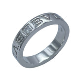 ブルガリ BVLGARI ダブルロゴリング1PD ホワイトゴールド Au750 ジュエリー