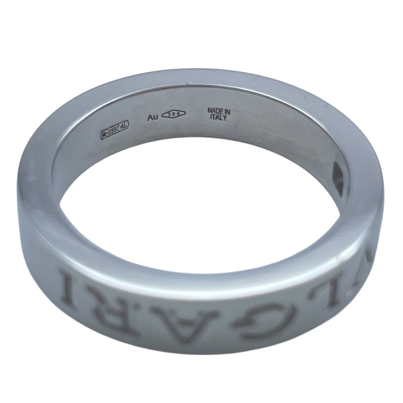 ブルガリ BVLGARI ダブルロゴリング1PD ホワイトゴールド Au750 ジュエリー