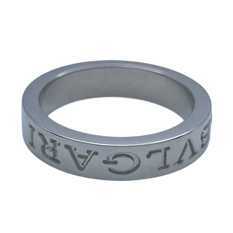 ブルガリ BVLGARI ダブルロゴリング1PD ホワイトゴールド Au750 ジュエリー