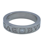 ブルガリ BVLGARI ダブルロゴリング1PD ホワイトゴールド Au750 ジュエリー