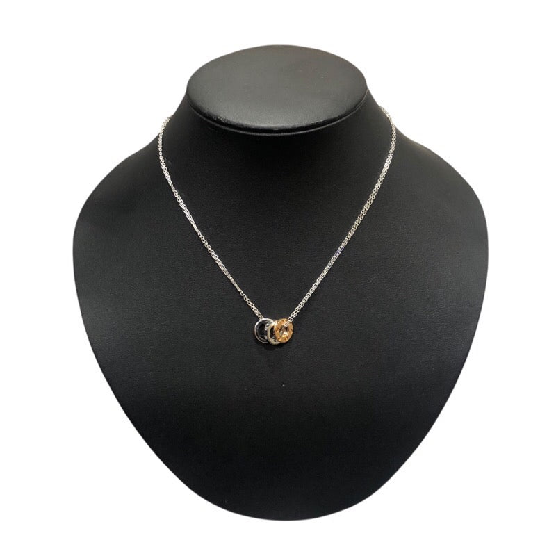 カルティエ Cartier ラブスリーフープパヴェダイヤネックレス ホワイトゴールド/イエローゴールド 750 ジュエリー