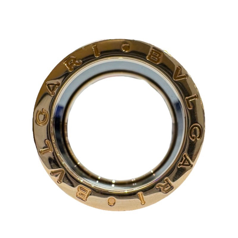 ブルガリ BVLGARI ビーゼロワンリング4バンド（M） ピンクゴールド/ブラック 750PG ジュエリー