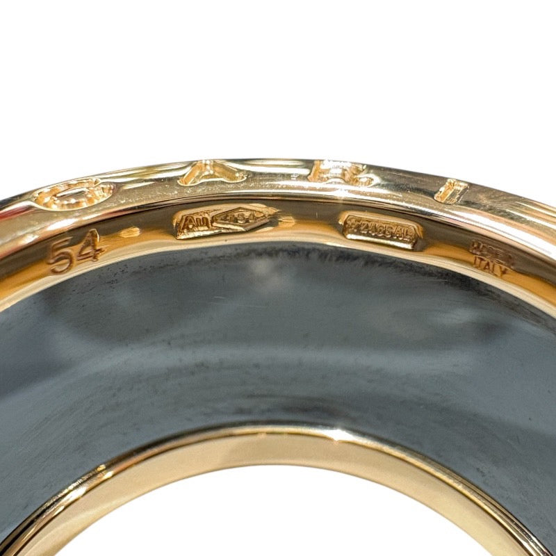 ブルガリ BVLGARI ビーゼロワンリング4バンド（M） ピンクゴールド/ブラック 750PG ジュエリー