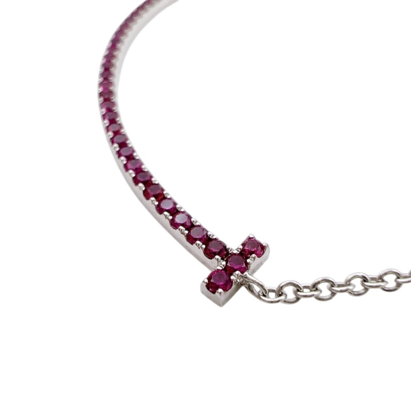 ティファニー TIFFANY＆CO Tスマイルネックレススモール ホワイトゴールド 750 ジュエリー