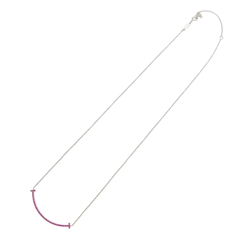 ティファニー TIFFANY＆CO Tスマイルネックレススモール ホワイトゴールド 750 ジュエリー