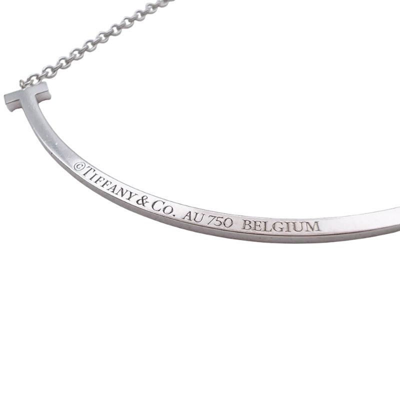 ティファニー TIFFANY＆CO Tスマイルネックレススモール ホワイトゴールド 750 ジュエリー