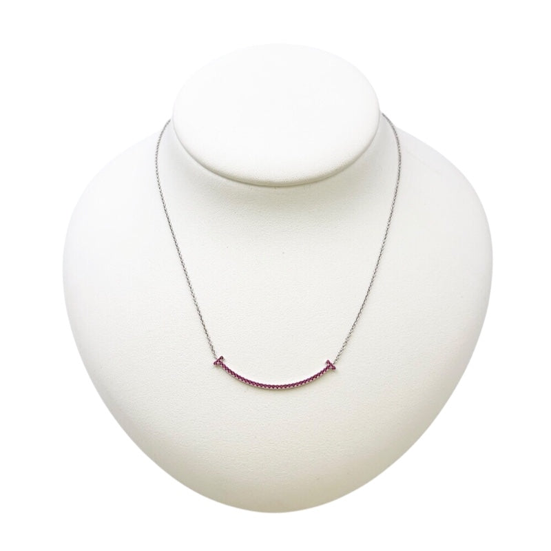 ティファニー TIFFANY＆CO Tスマイルネックレススモール ホワイトゴールド 750 ジュエリー