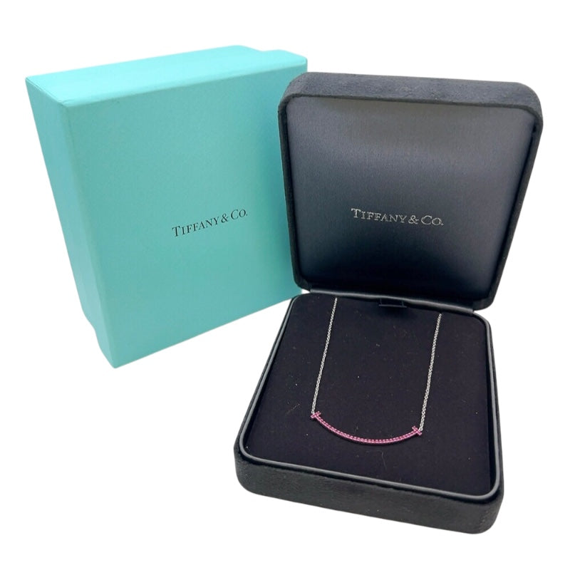 ティファニー TIFFANY＆CO Tスマイルネックレススモール ホワイトゴールド 750 ジュエリー