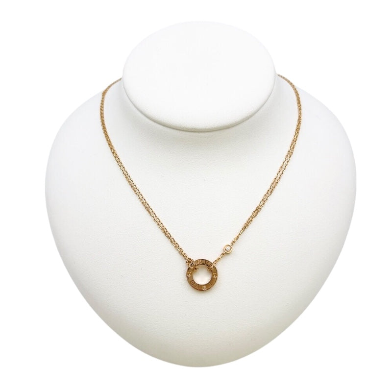 カルティエ Cartier ラブサークルネックレス2PD ピンクゴールド 750 ジュエリー