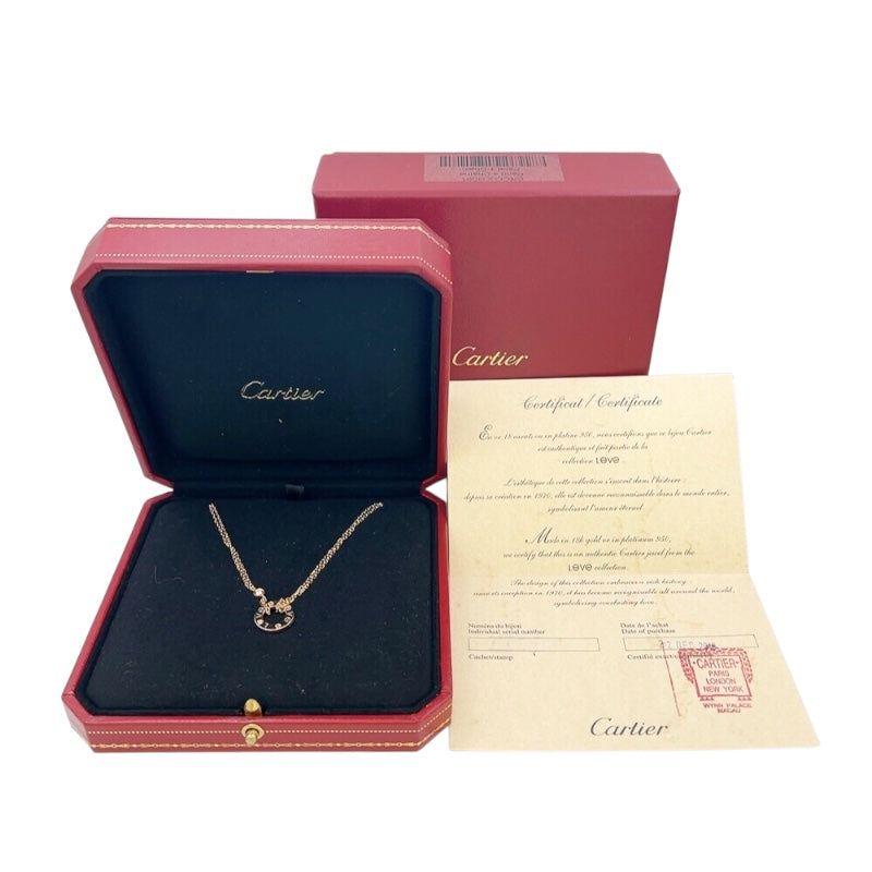 カルティエ Cartier ラブサークルネックレス2PD ピンクゴールド 750 ジュエリー