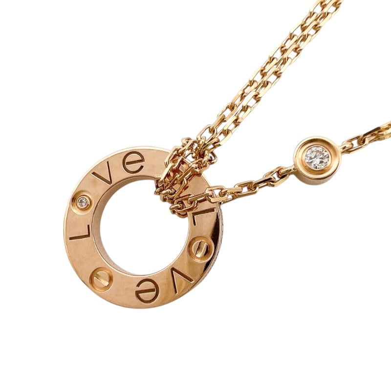 カルティエ Cartier ラブサークルネックレス2PD ピンクゴールド 750 ジュエリー