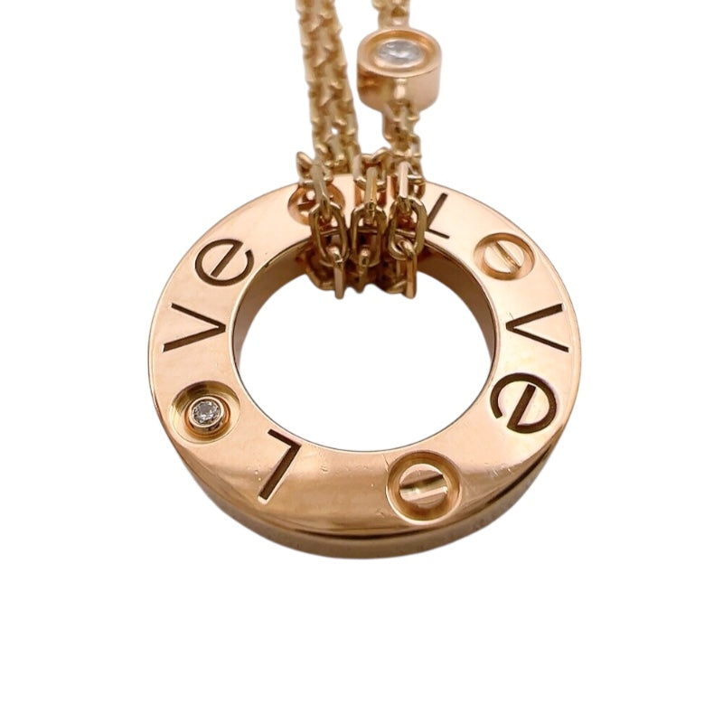 カルティエ Cartier ラブサークルネックレス2PD ピンクゴールド 750 ジュエリー