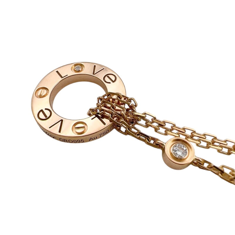 カルティエ Cartier ラブサークルネックレス2PD ピンクゴールド 750 ジュエリー