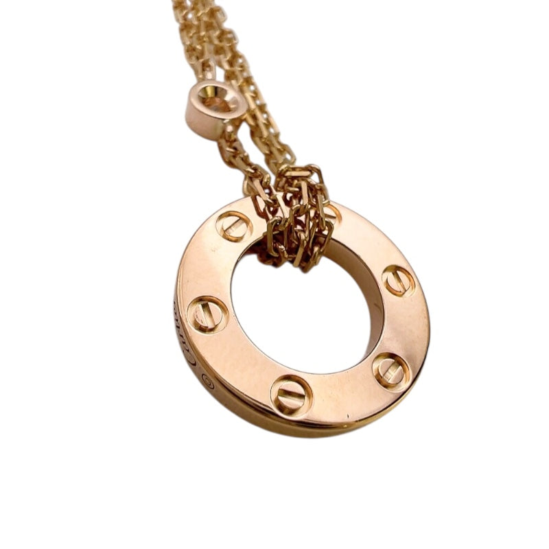 カルティエ Cartier ラブサークルネックレス2PD ピンクゴールド 750 ジュエリー