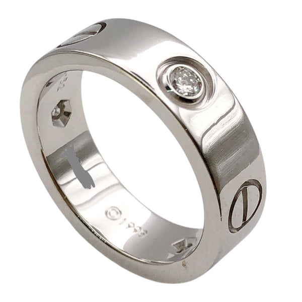 カルティエ Cartier ラブリングハーフダイヤ(3P) ホワイトゴールド 750 ダイヤモンド ジュエリー