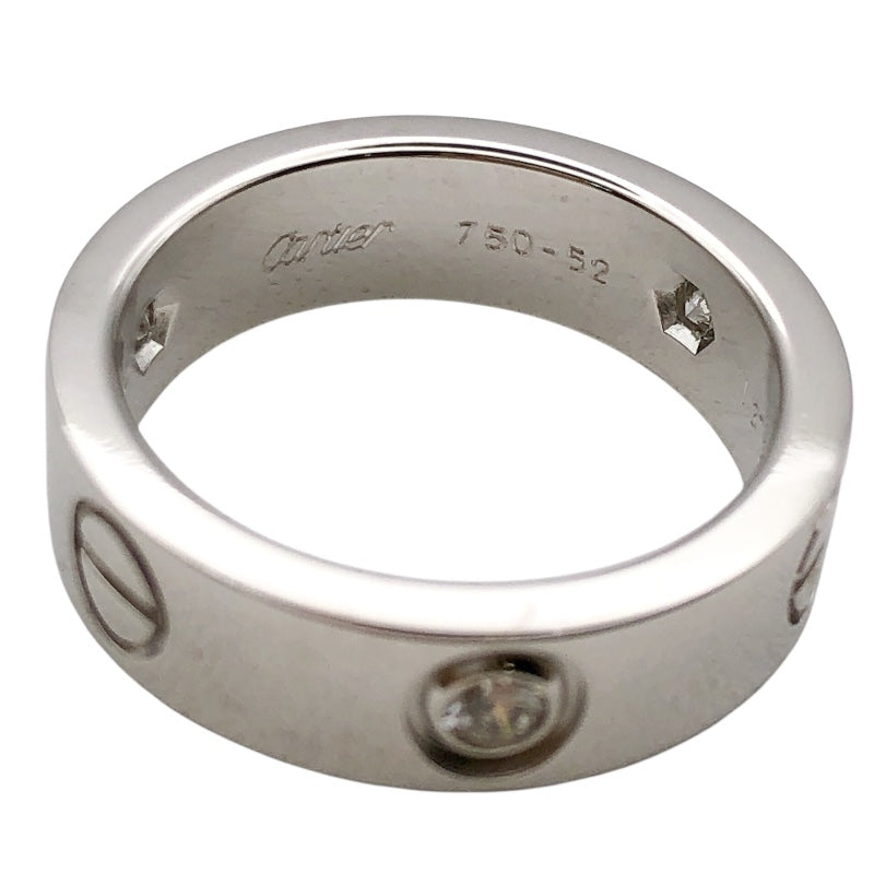 カルティエ Cartier ラブリングハーフダイヤ(3P) ホワイトゴールド 750 ダイヤモンド ジュエリー