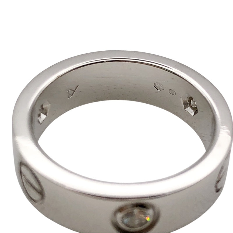 カルティエ Cartier ラブリングハーフダイヤ(3P) ホワイトゴールド 750 ダイヤモンド ジュエリー