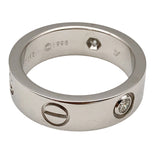 カルティエ Cartier ラブリングハーフダイヤ(3P) ホワイトゴールド 750 ダイヤモンド ジュエリー