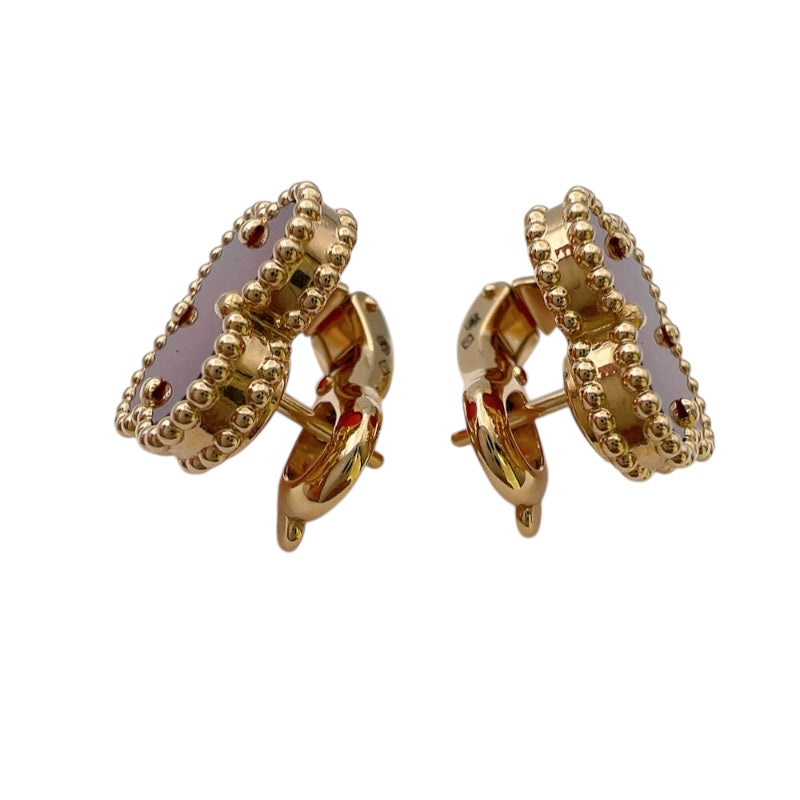 ヴァンクリーフ＆アーペル Van Cleef & Arpels ヴィンテージアルハンブラピアス レッド/イエローゴールド 750YG/カーネリアン レディース ピアス