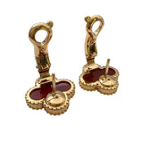 ヴァンクリーフ＆アーペル Van Cleef & Arpels ヴィンテージアルハンブラピアス レッド/イエローゴールド 750YG/カーネリアン レディース ピアス