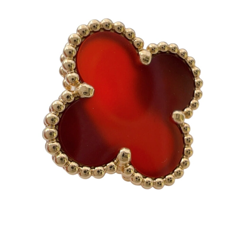 ヴァンクリーフ＆アーペル Van Cleef & Arpels ヴィンテージアルハンブラピアス レッド/イエローゴールド 750YG/カーネリアン レディース ピアス