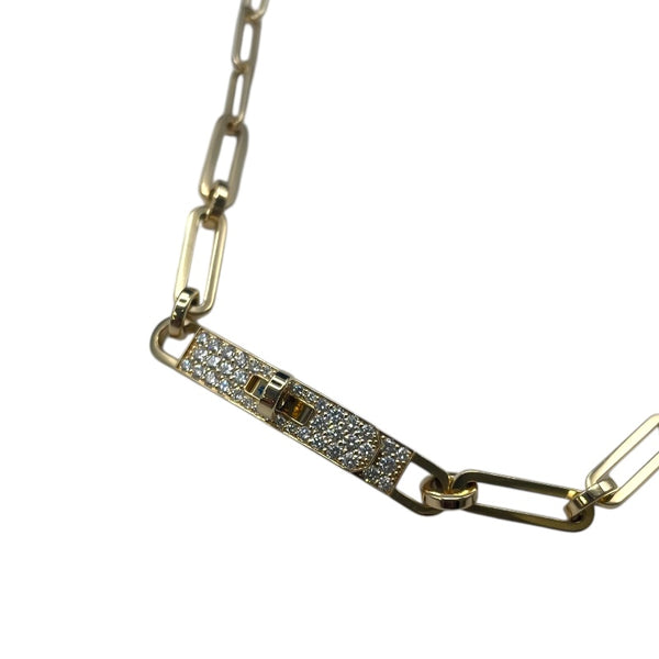 エルメス HERMES ケリーシェーヌネックレス イエローゴールド Au750