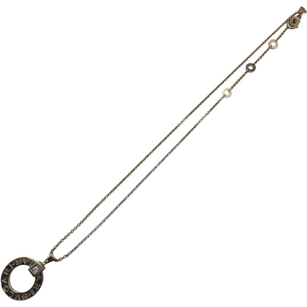 ブルガリ BVLGARI ブルガリブルガリ 1P ダイヤサークルエックレス ピンクゴールド 750PG ジュエリー