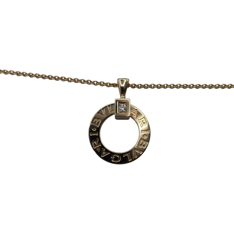 ブルガリ BVLGARI ブルガリブルガリ 1P ダイヤサークルエックレス ピンクゴールド 750PG ジュエリー