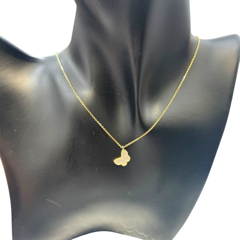 ヴァンクリーフ＆アーペル Van Cleef & Arpels スウィートアフランブラ パピヨンネックレス イエローゴールド 750 ジュエリー