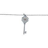 ティファニー TIFFANY＆CO ローズキーネックレス ホワイトゴールド×プラチナ K18WG/Pt900 ジュエリー