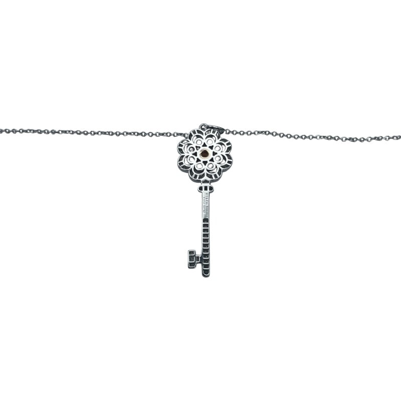 ティファニー TIFFANY＆CO ローズキーネックレス ホワイトゴールド×プラチナ K18WG/Pt900 ジュエリー