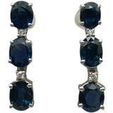 サファイアピアス ホワイトゴールド K18WG ジュエリー