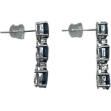 サファイアピアス ホワイトゴールド K18WG ジュエリー