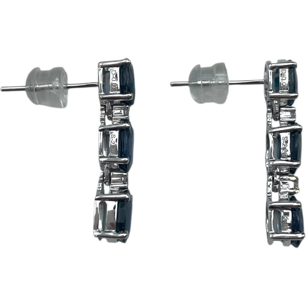 サファイアピアス ホワイトゴールド K18WG ジュエリー