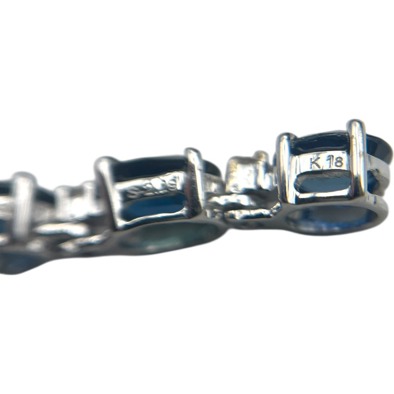 サファイアピアス ホワイトゴールド K18WG ジュエリー